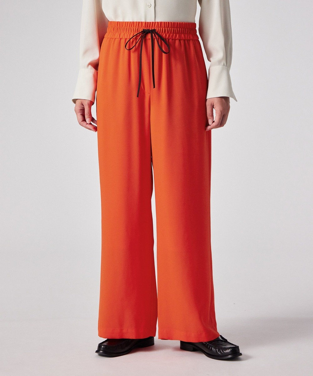 Paul Smith バックサテン ジョーゼット ワイドパンツ 