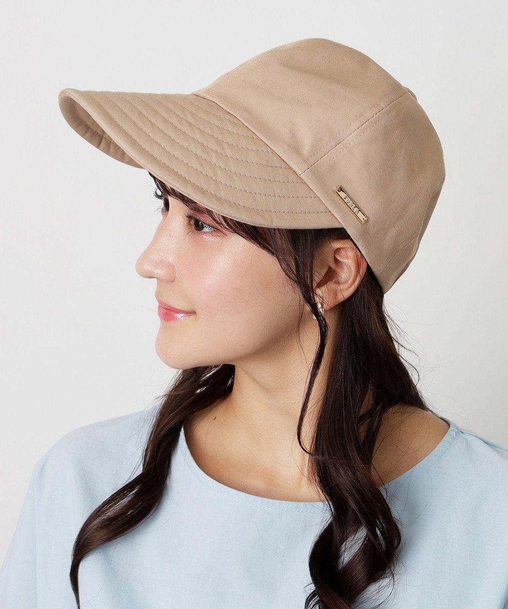 MOONBAT 【帽子】フルラ (FURLA) ジョッキーハット　ロゴプレート 