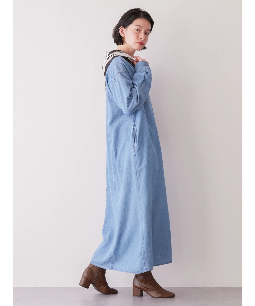 AMERICAN HOLIC デニムＷポケットＡラインワンピース 