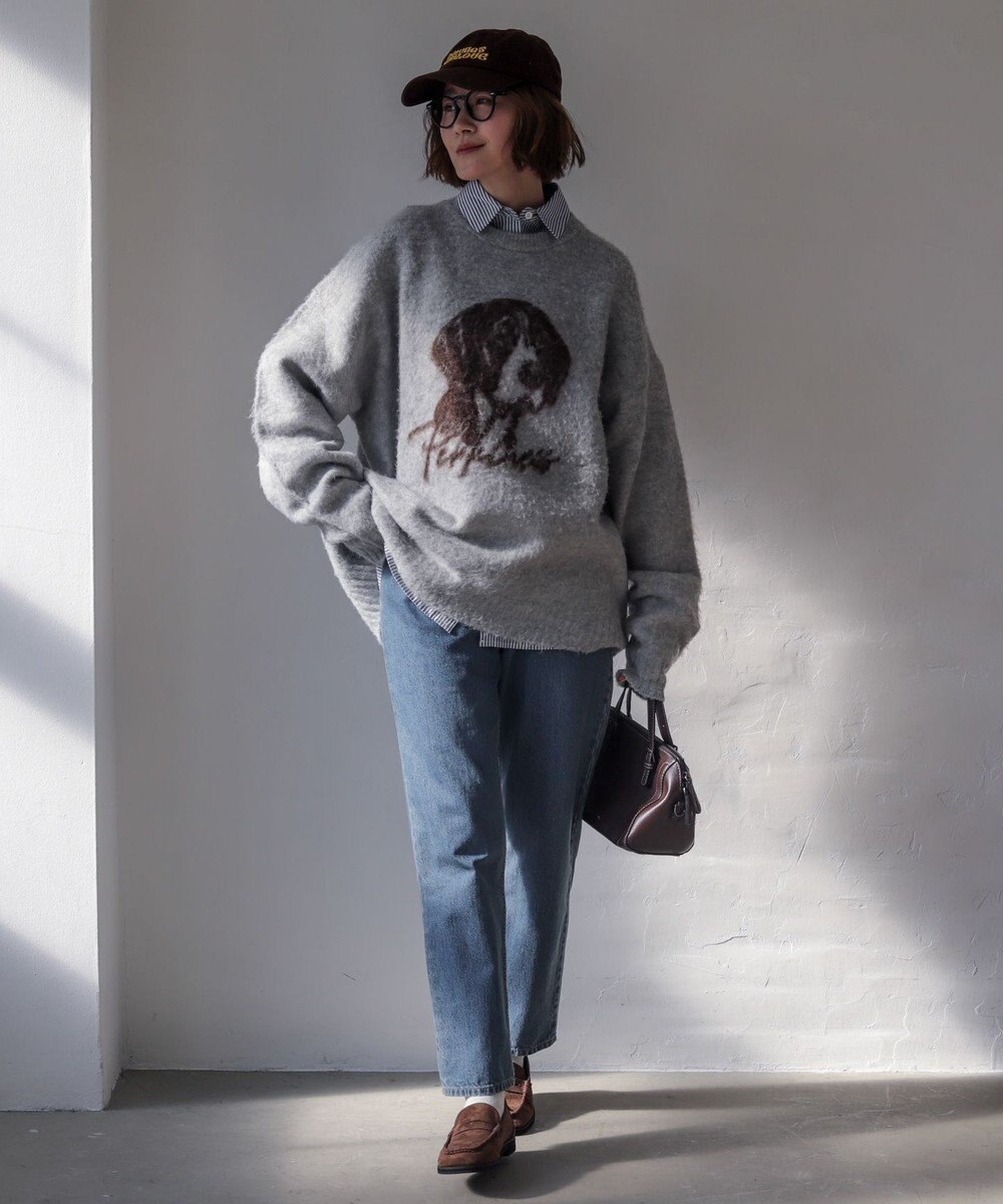 WEGO 【ユニセックス着用ITEM/MLサイズ展開/25年秋冬新作】ファジーグラフィックプルオーバー 