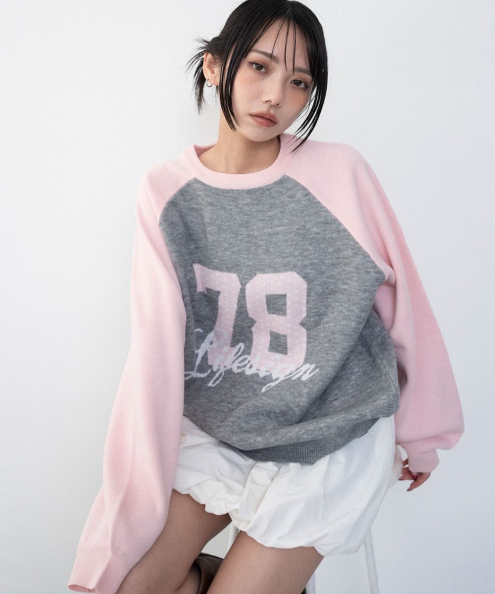 WEGO グラフィックニットプルオーバー 