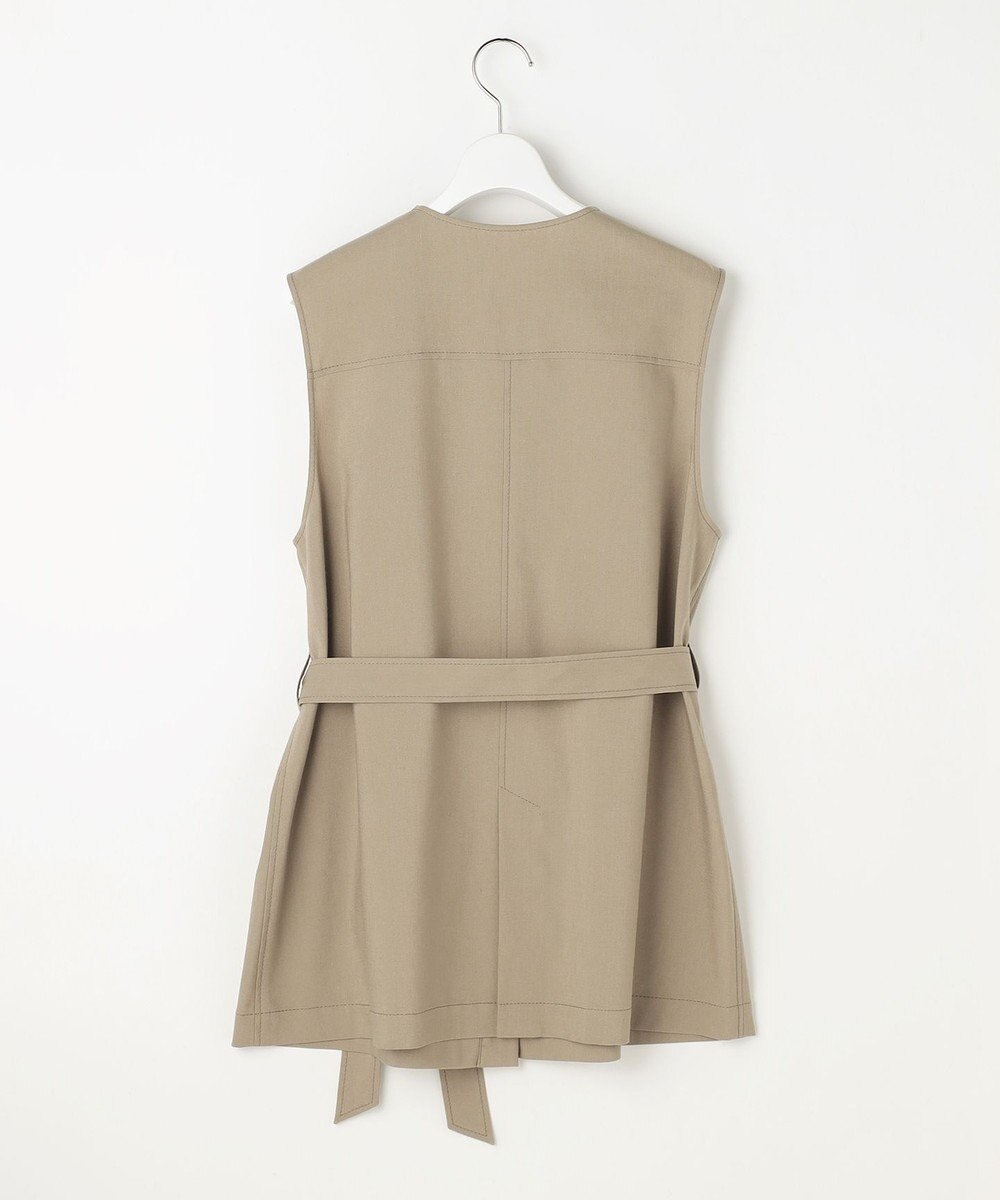 自由区 S 【セットアップ対応】リネンストレッチ ジレ 