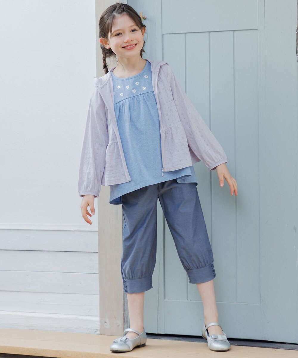 組曲 KIDS 【150-160㎝】 オパールレーシーパーカー 