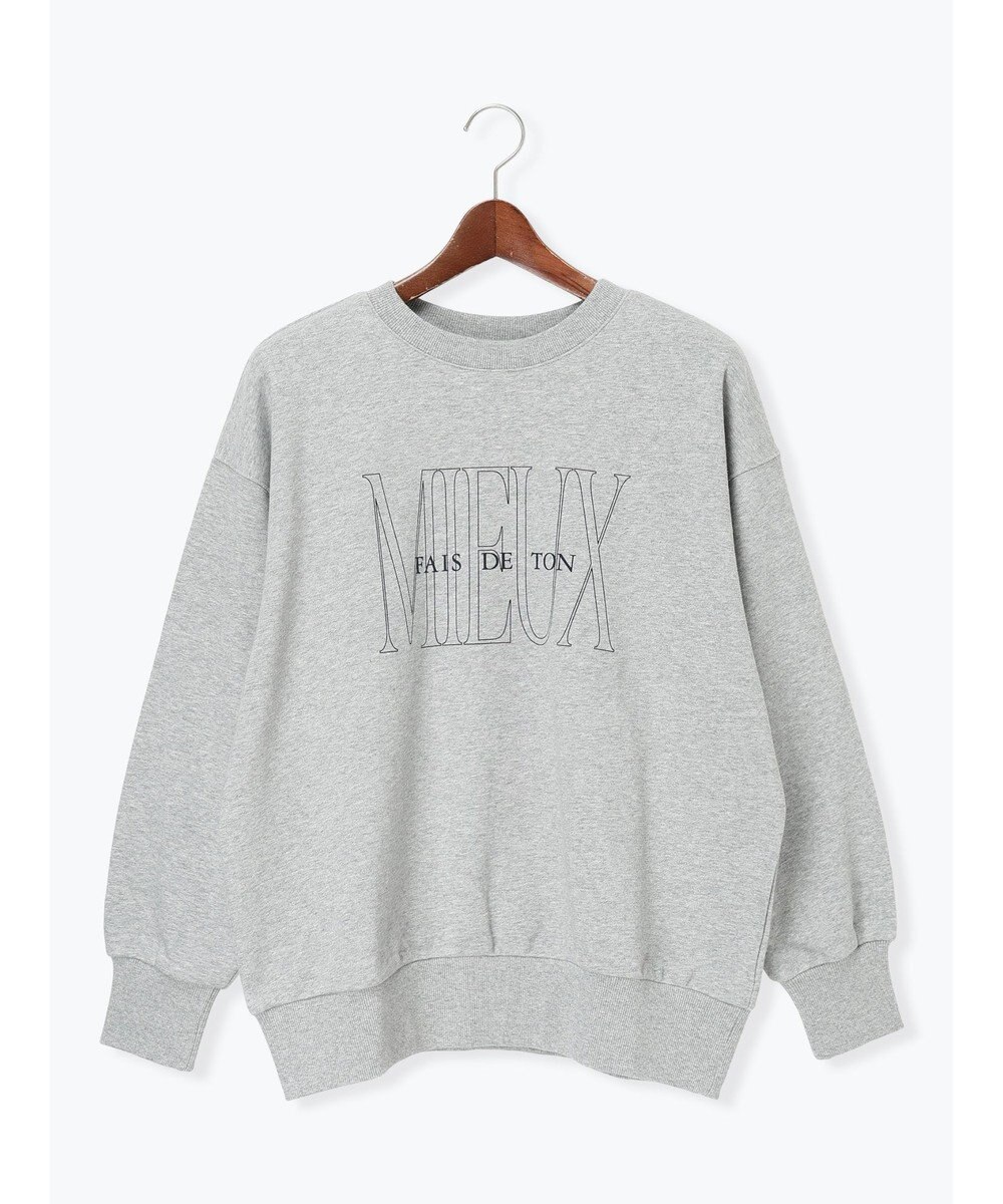 Te chichi 裏毛ロゴプリントスウェット 