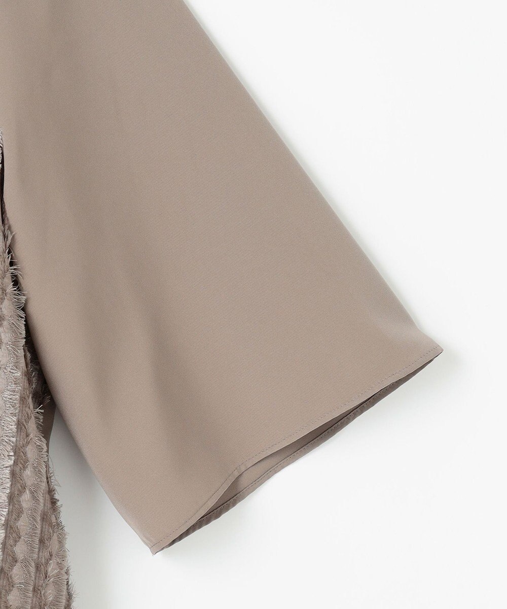 自由区 【セットアップ対応・洗える】フリンジジャガード ブラウス 