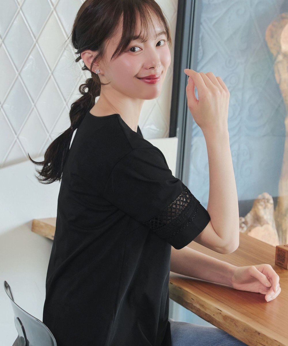 Tiaclasse 「サマケア」レーススリーブトップス 