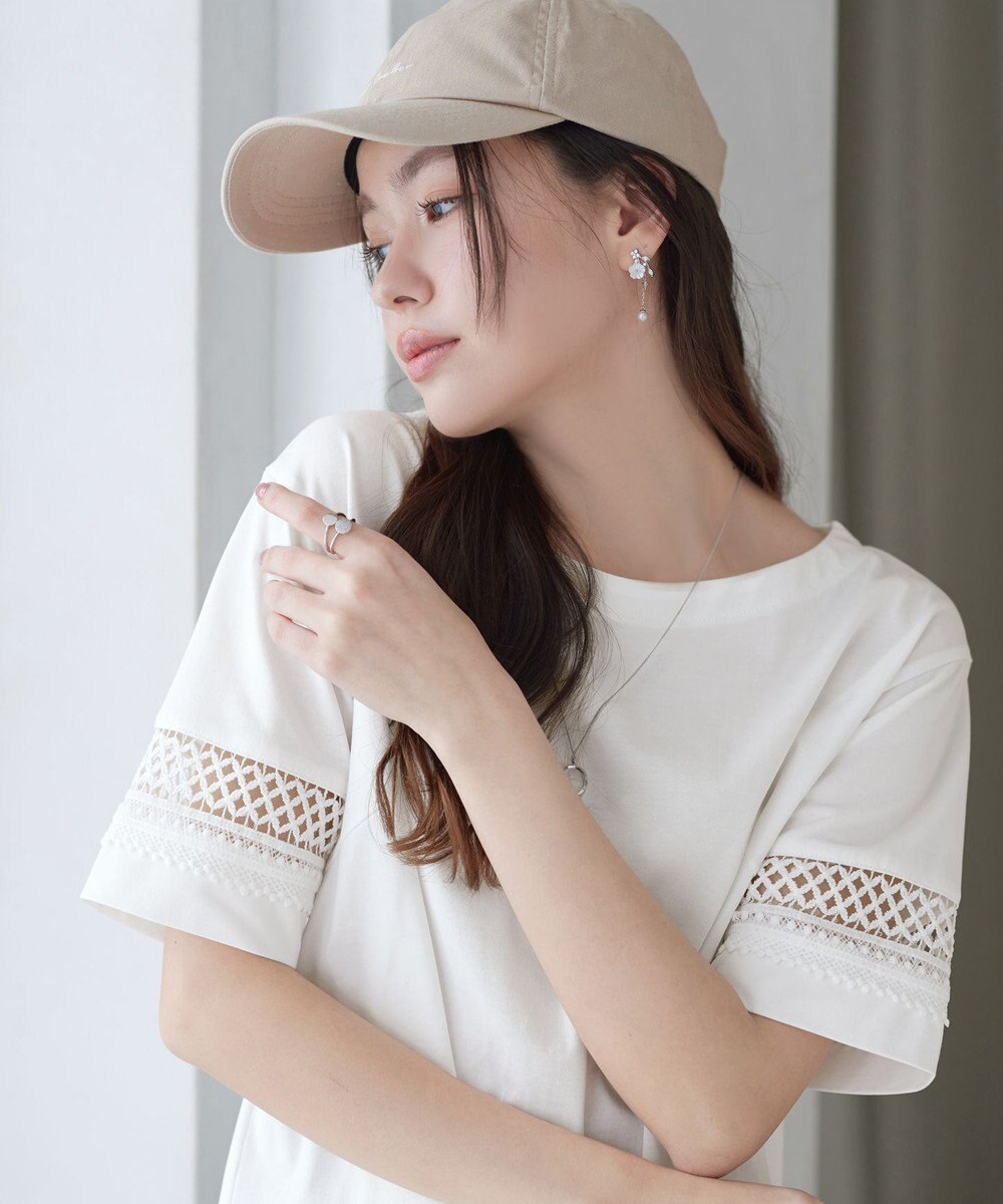 Tiaclasse 「サマケア」レーススリーブトップス 