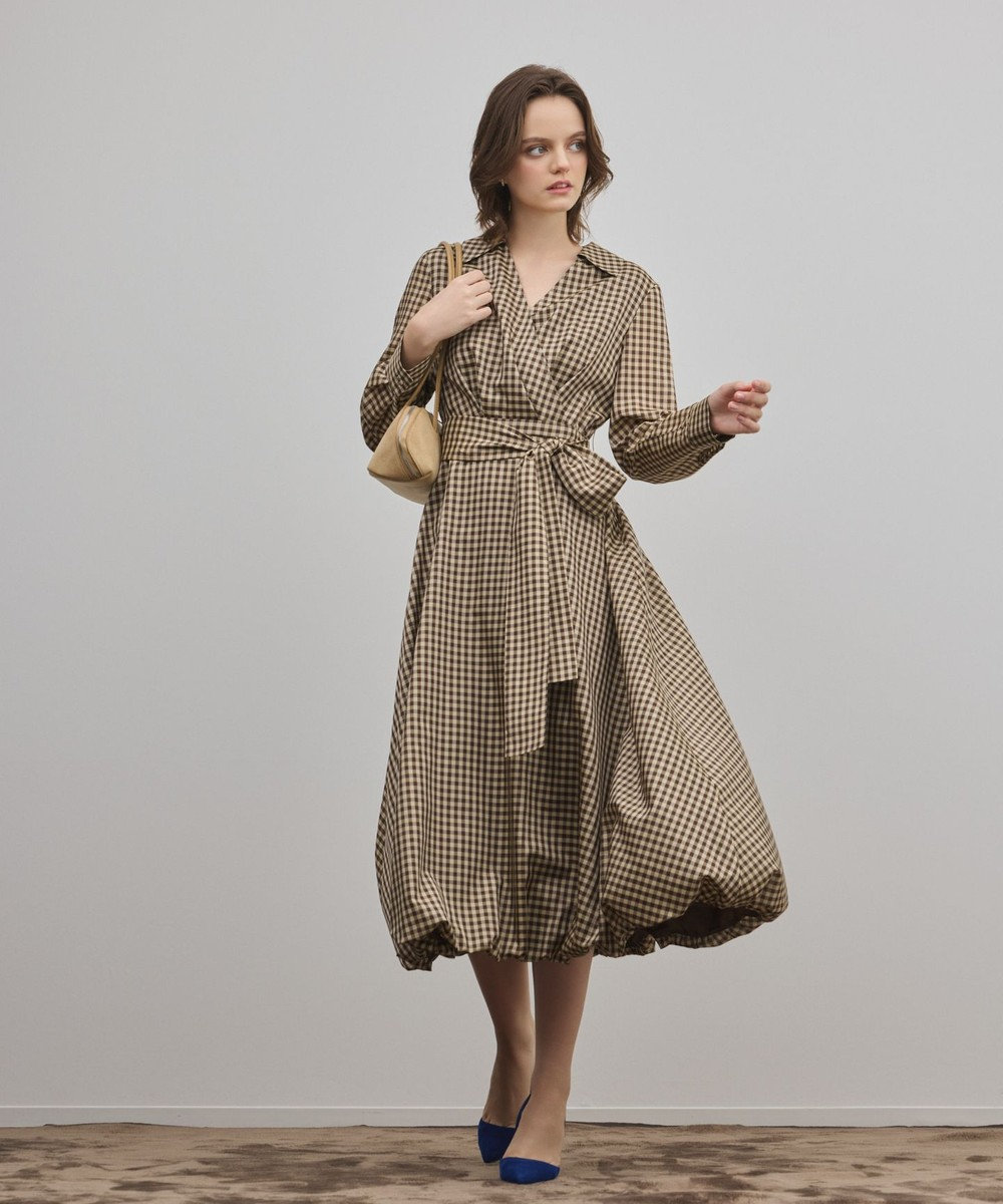 GRACE CONTINENTAL カシュクールバルーンワンピース 