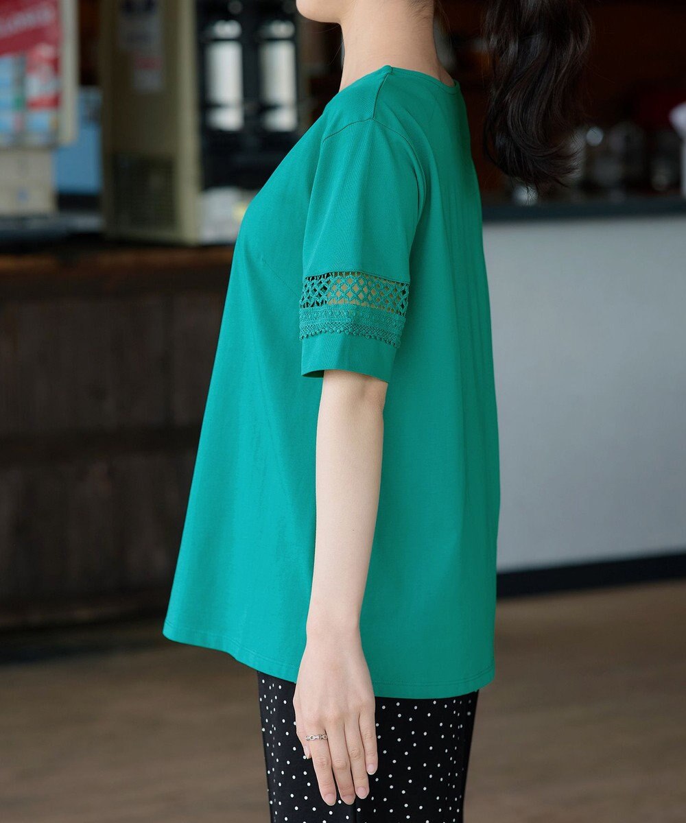 Tiaclasse 「サマケア」レーススリーブトップス 