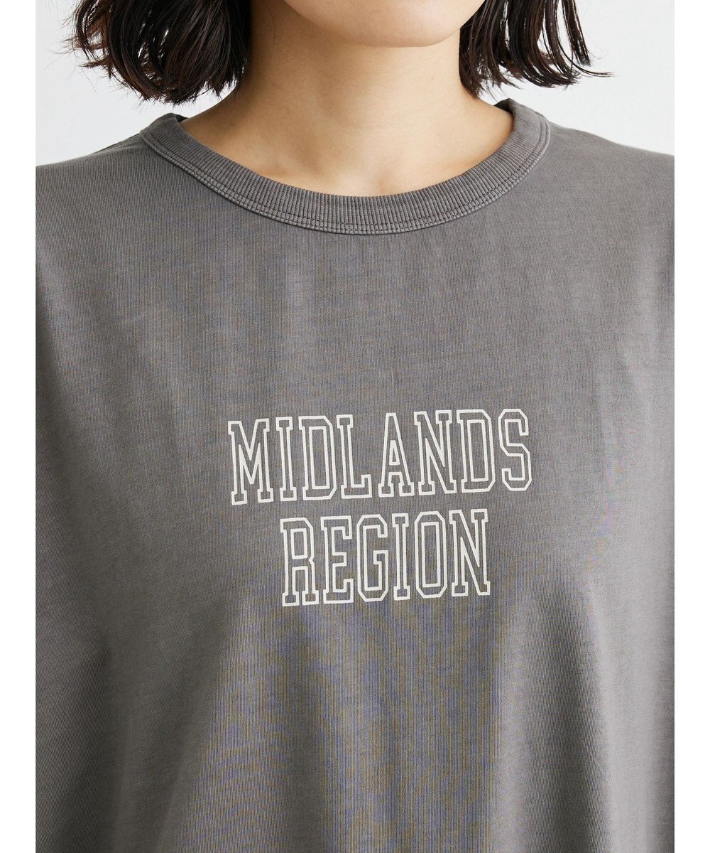 Green Parks ５分袖ピグメントロゴプルオーバー 