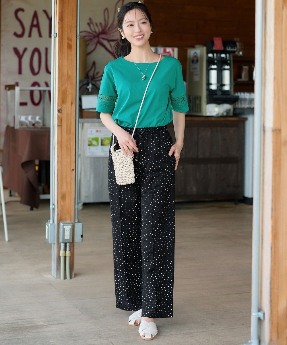 Tiaclasse 「サマケア」レーススリーブトップス 