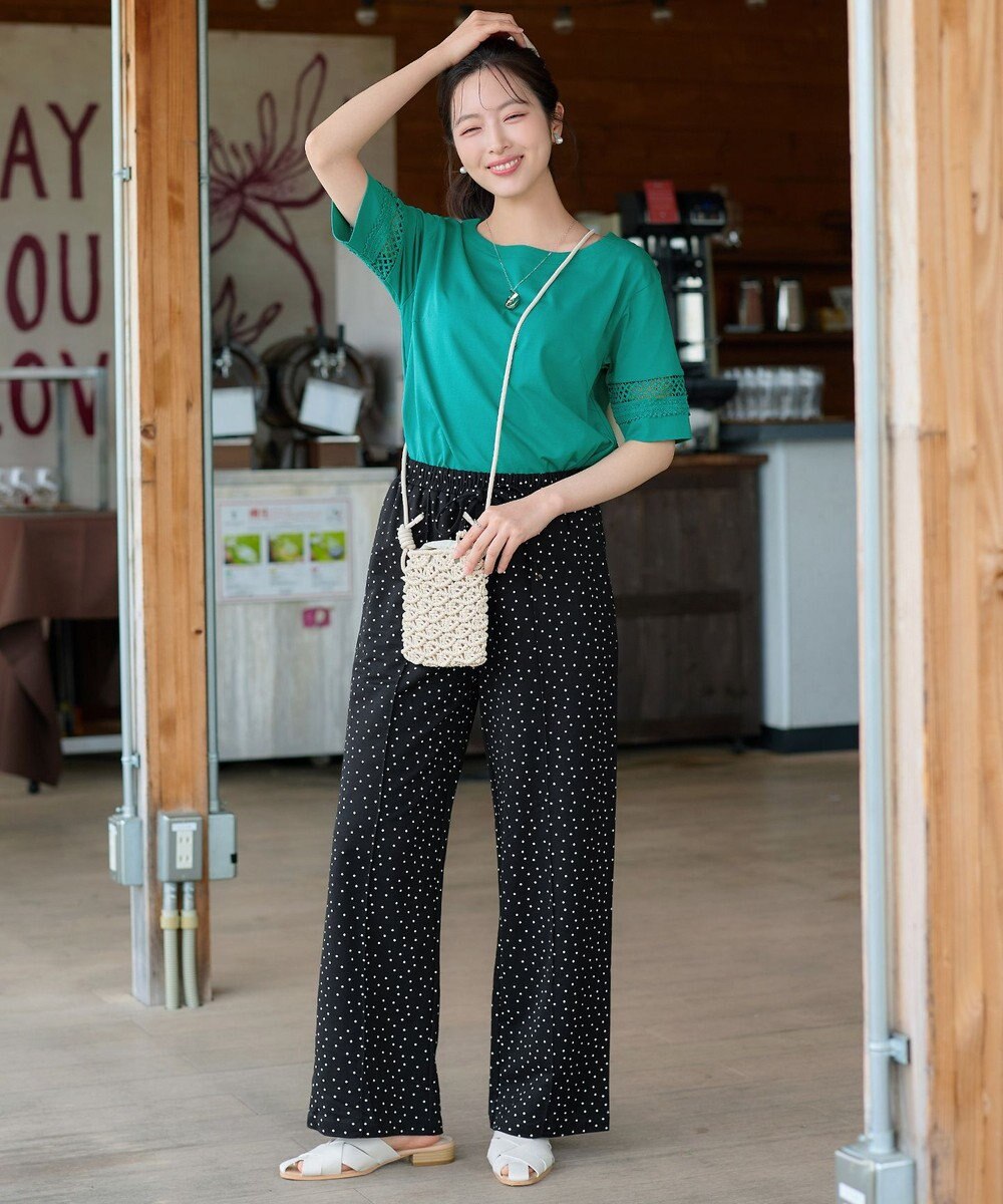 Tiaclasse 「サマケア」レーススリーブトップス 