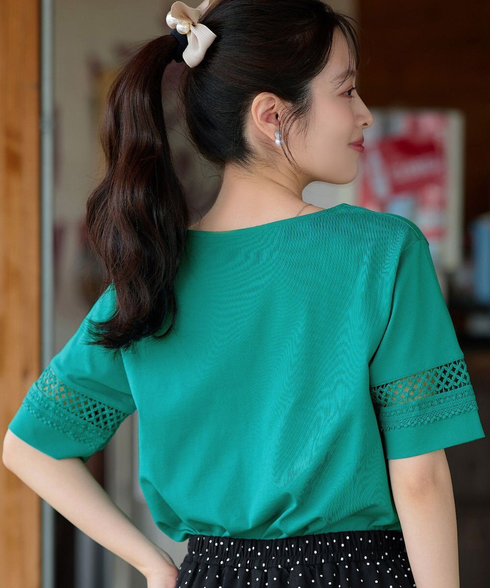 Tiaclasse 「サマケア」レーススリーブトップス 