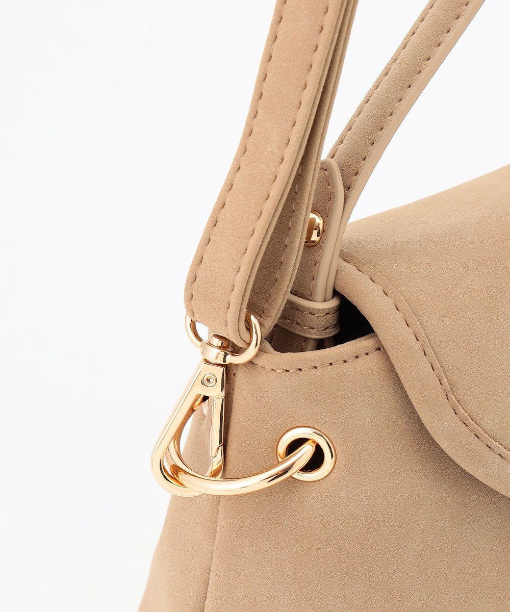 組曲 スエードライク トップハンドルバッグ 