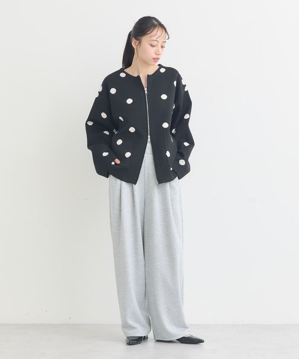 earth music&ecology 【予約】ダブルジップドットカーディガン 