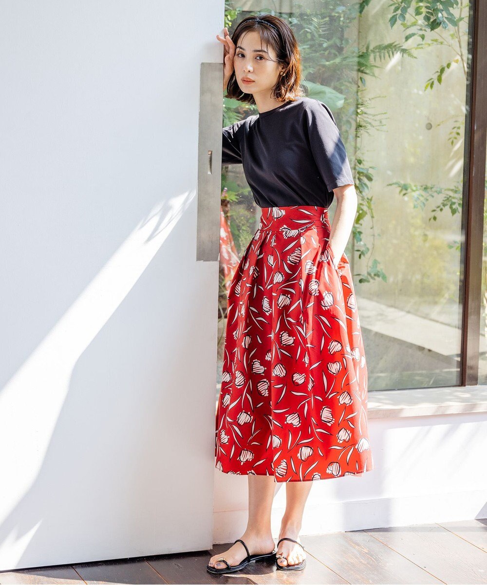 組曲 S 【汗ジミ防止・撥水】GIZAプレーティング天竺バックパール Tシャツ 