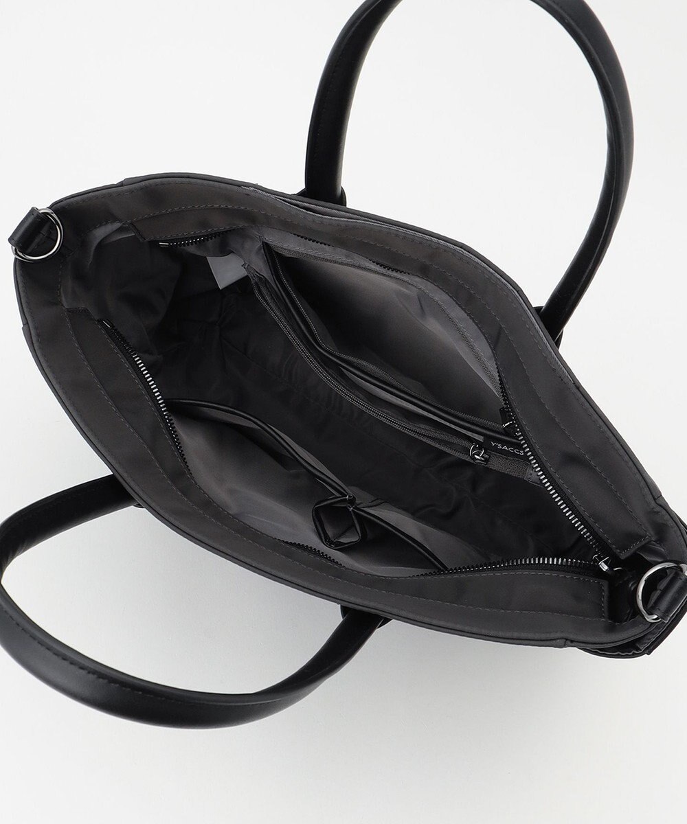 Y'SACCS ナイロン×リサイクルレザー　ホック2WAYトート　Sサイズ 