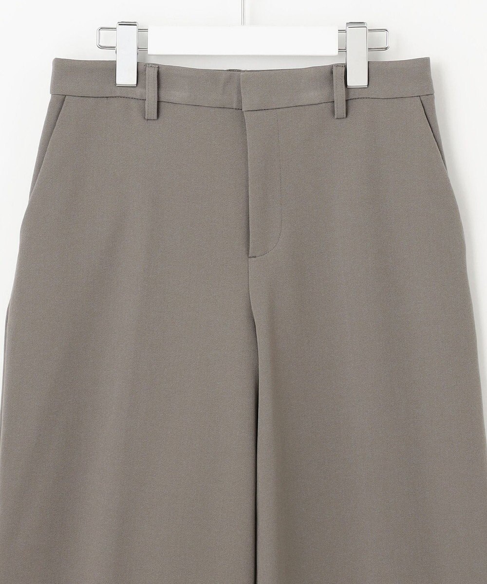 自由区 【裏起毛/撥水加工】TRギャバ ワイドクロップドパンツ 