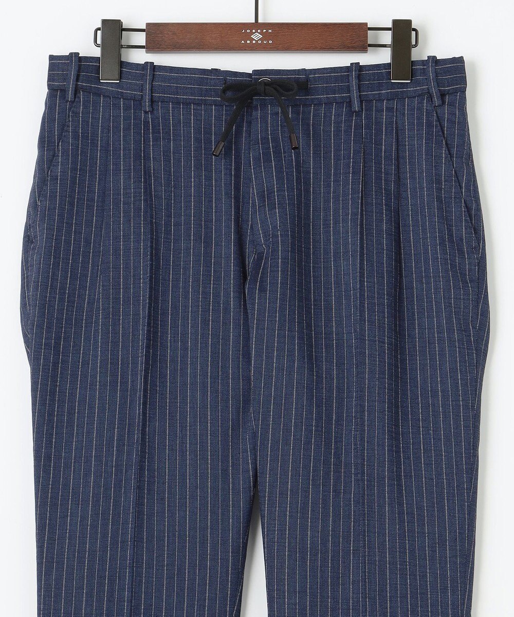 JOSEPH ABBOUD 【清涼/軽量/ストレッチ】ミックスリネンストライプ イージーパンツ 