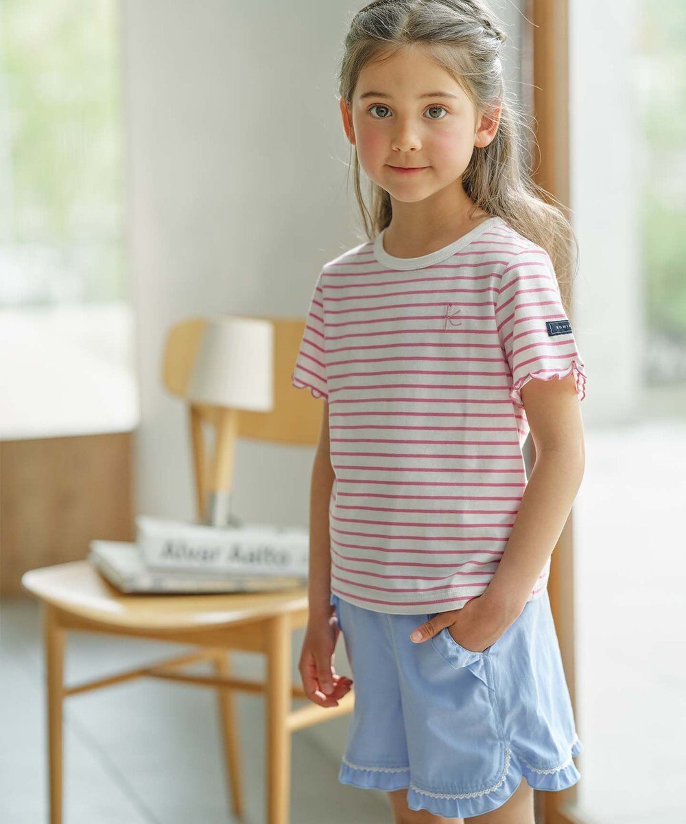 組曲 KIDS 【110-140㎝】半袖ボーダー Tシャツ 