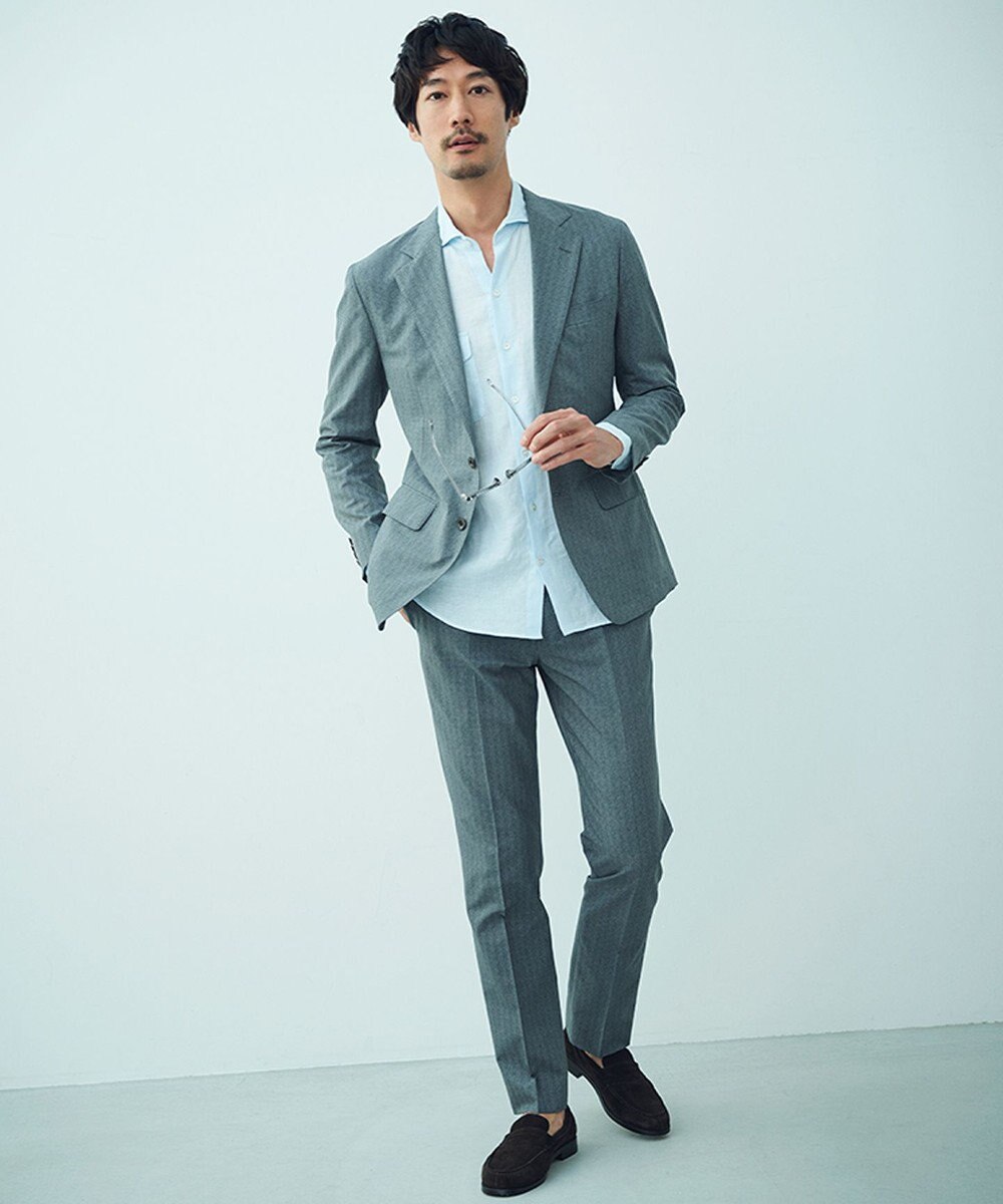 GOTAIRIKU ノルマンディリネン使用【洗える】カッタウェイカラー ソフトリネンシャツ 