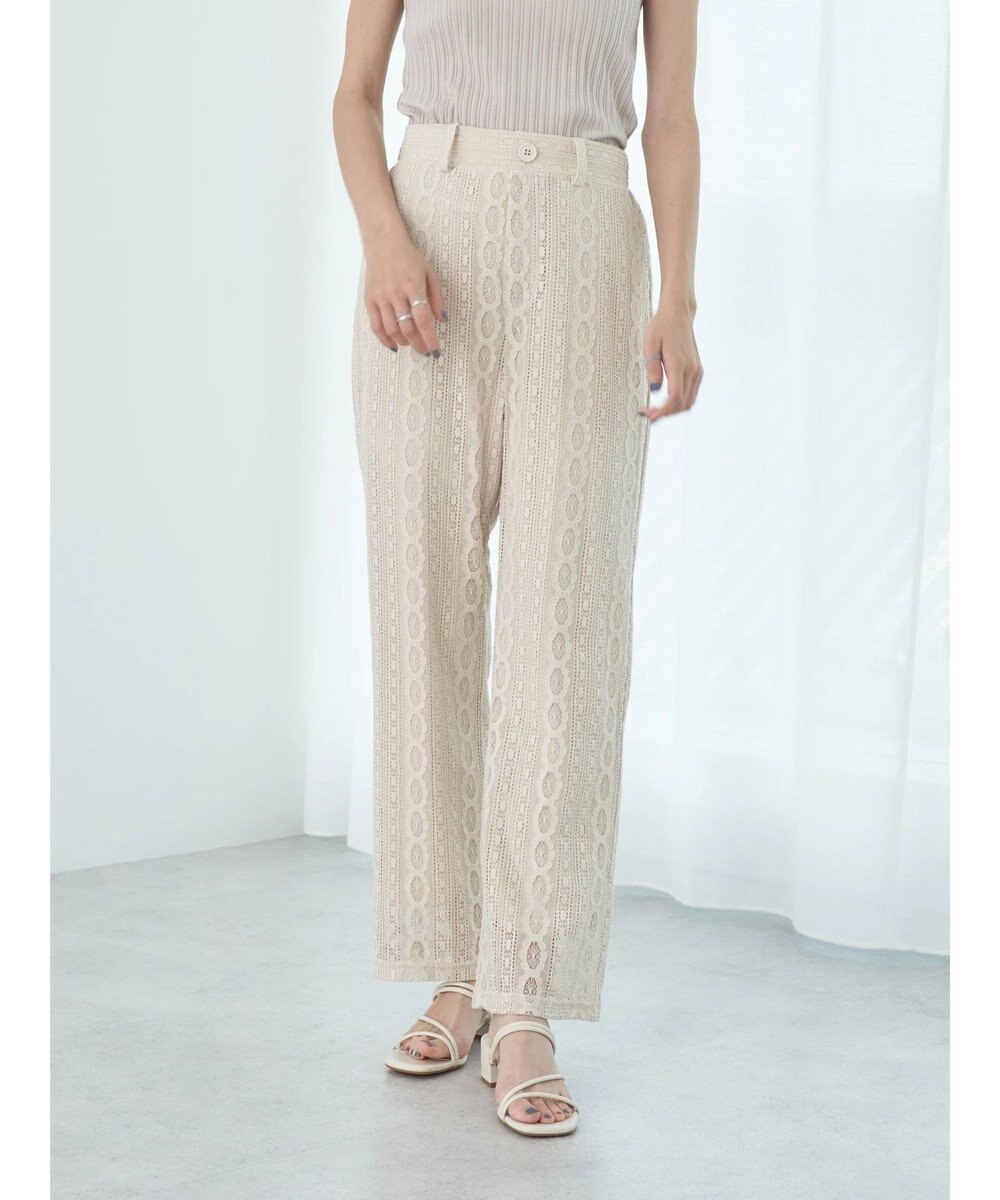 earth music&ecology フラワーレースパンツ 