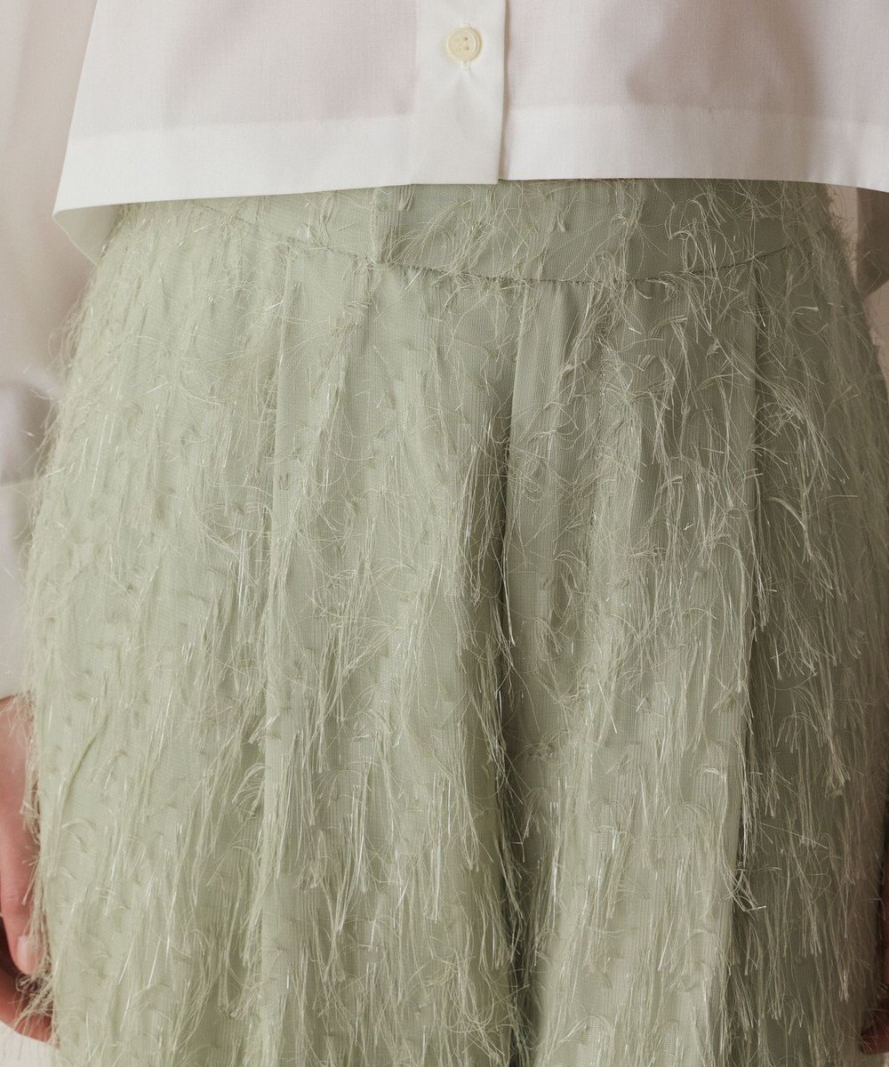 GRACE CONTINENTAL フリンジワンタックパンツ 