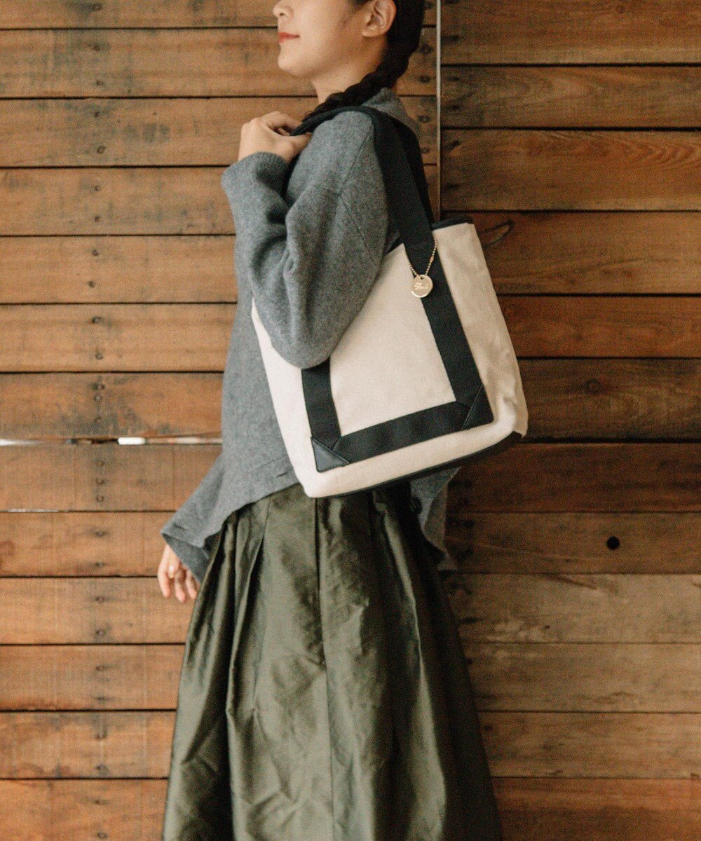 UNBILLION cachecache メッシュエコバッグ付きキャンバステープトート 