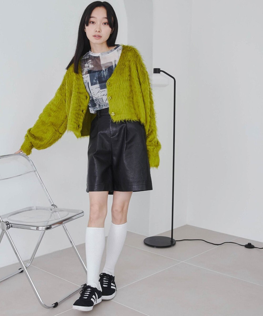 WEGO ファータッチニットショートカーデ 