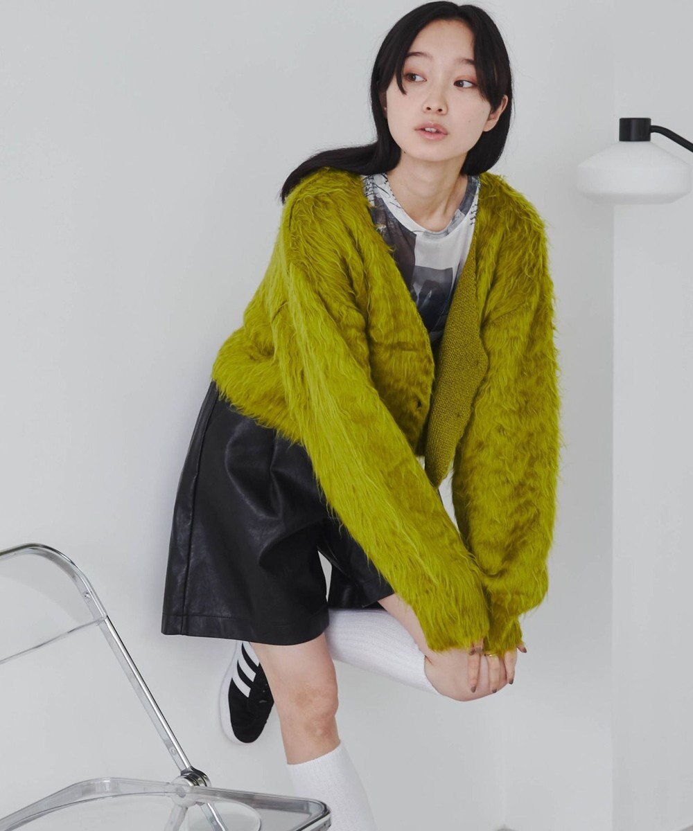 WEGO ファータッチニットショートカーデ 