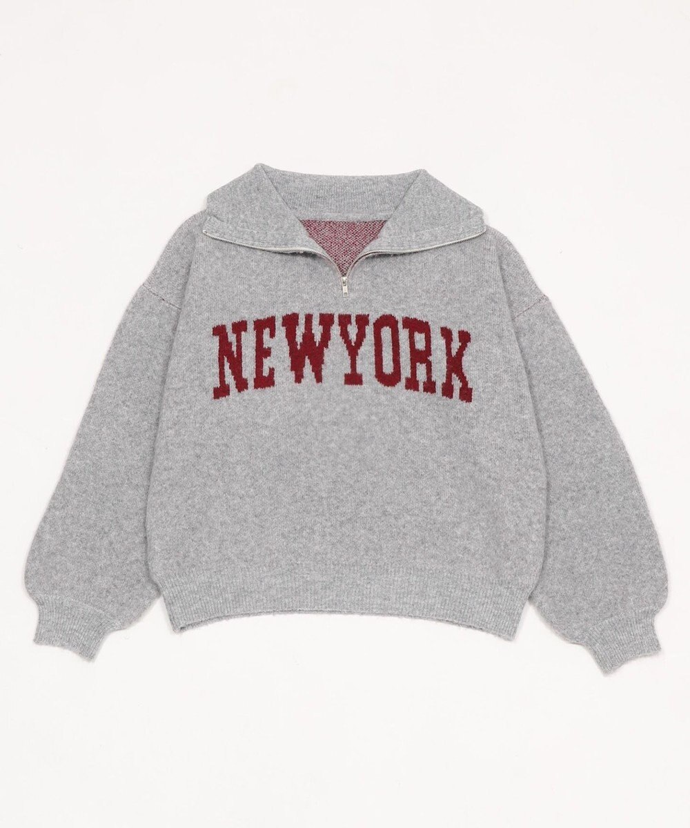 WEGO フラッフィーハーフジップニット 