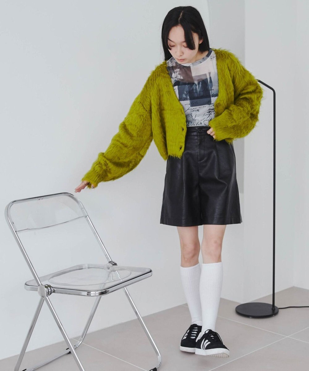 WEGO ファータッチニットショートカーデ 