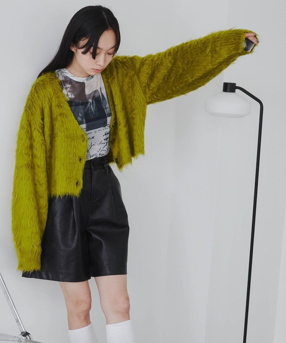 WEGO ファータッチニットショートカーデ 