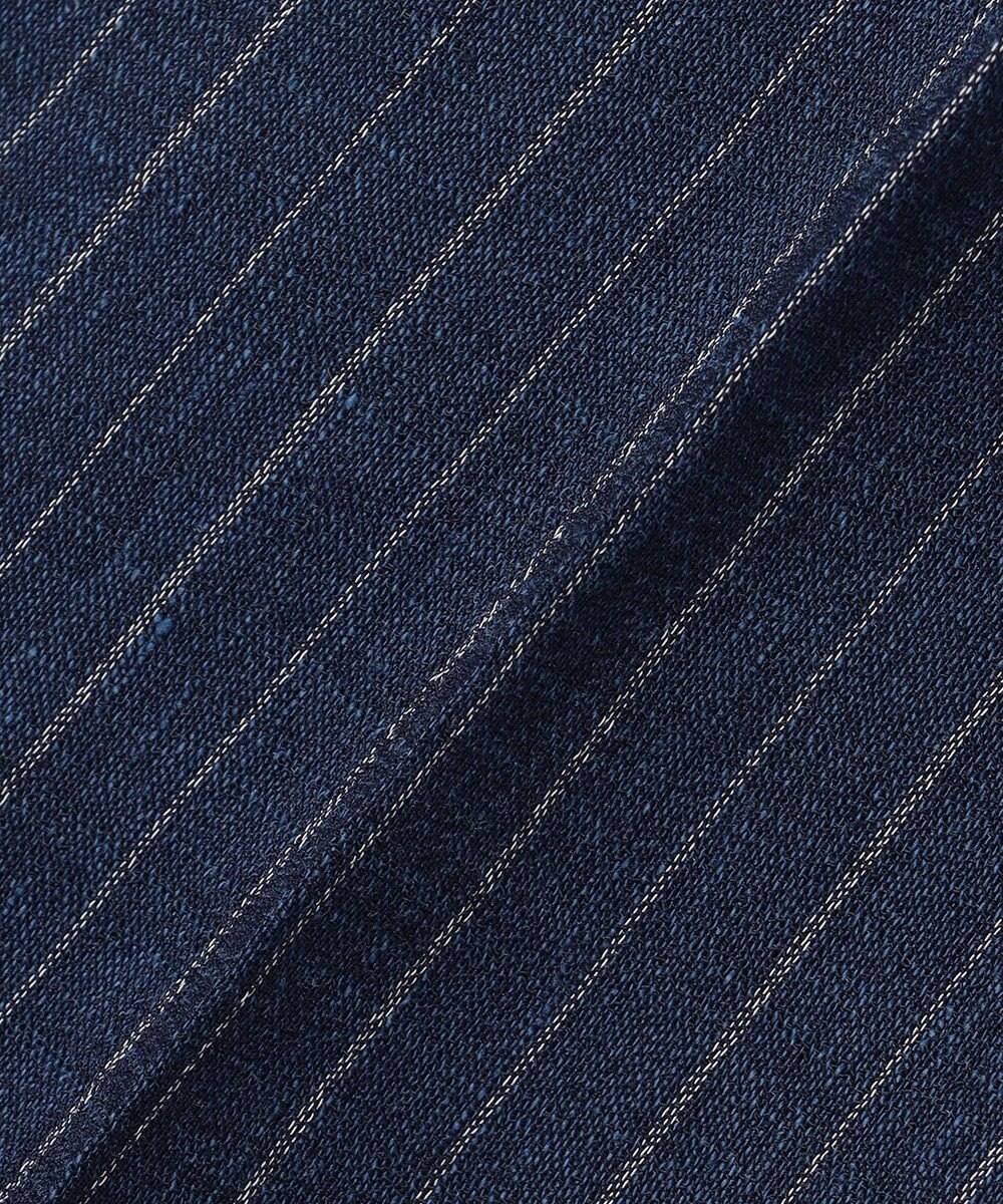 JOSEPH ABBOUD 【清涼/軽量/ストレッチ】ミックスリネンストライプ イージーパンツ 