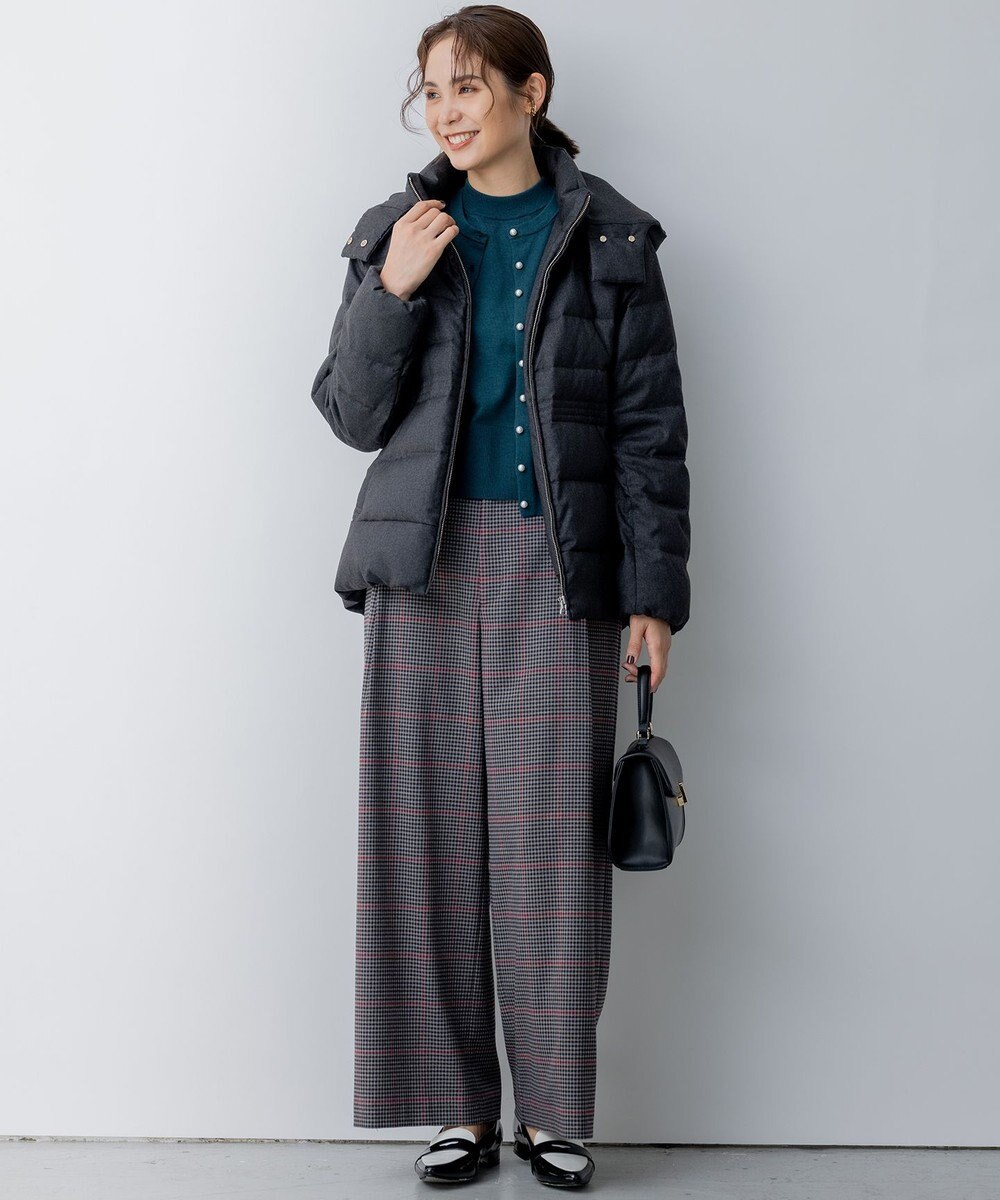 組曲 【洗える・2WAY】ライトタフタショートダウン 