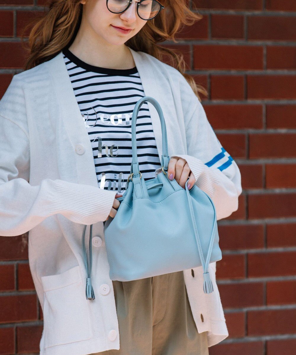 UNBILLION perche 抗菌レザー3wayドロストショルダーバッグ 