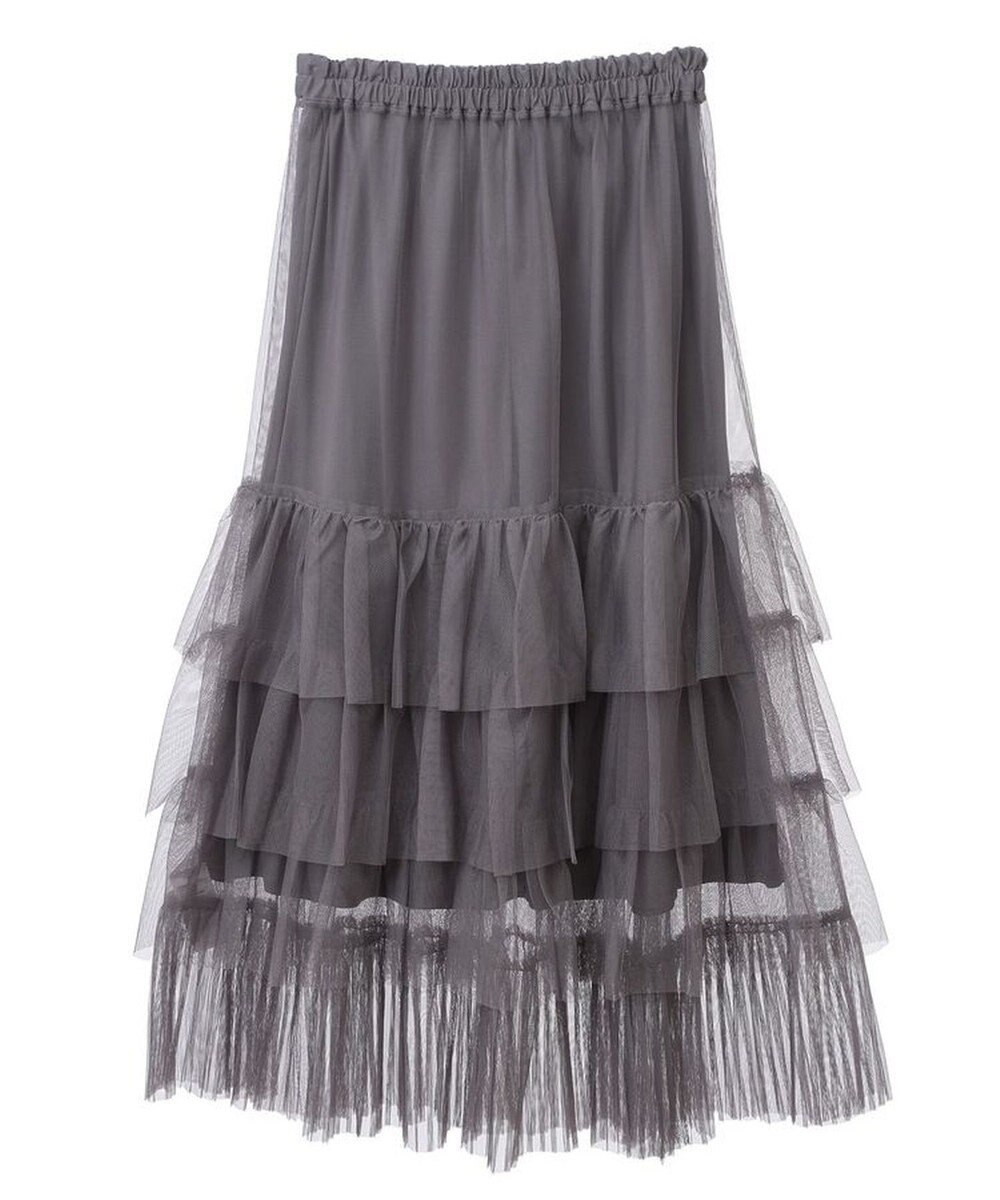 Green Parks ２ｗａｙチュールティアードフリルスカート（ペチ付き） 
