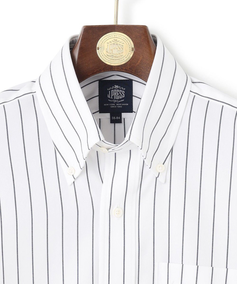 J.PRESS MEN 【KING SIZE】【PREMIUM PLEATS / 形態安定】スーピマコットンホールドストライプ シャツ/B.D. 