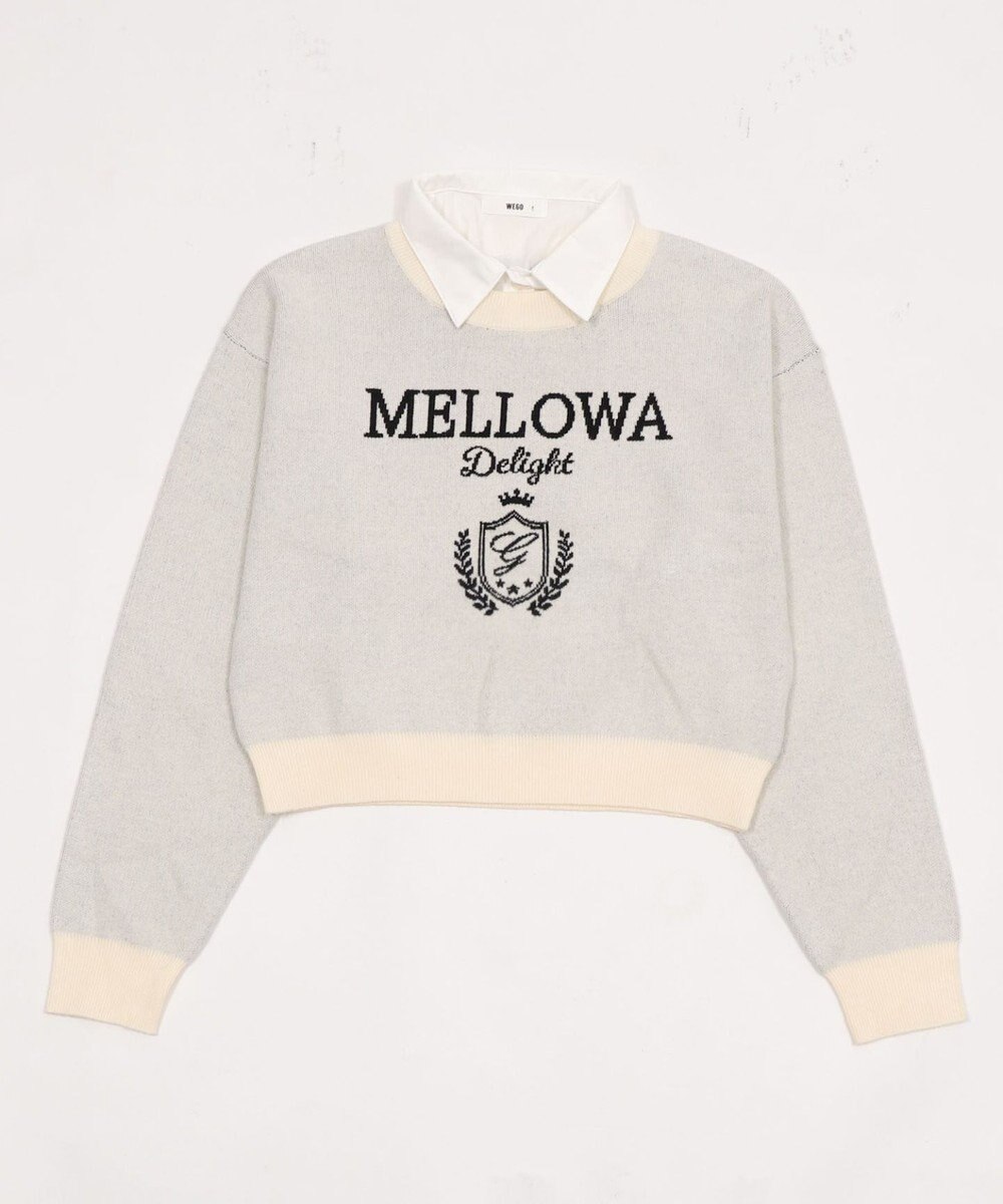 WEGO シャツドッキングジャガードニット 