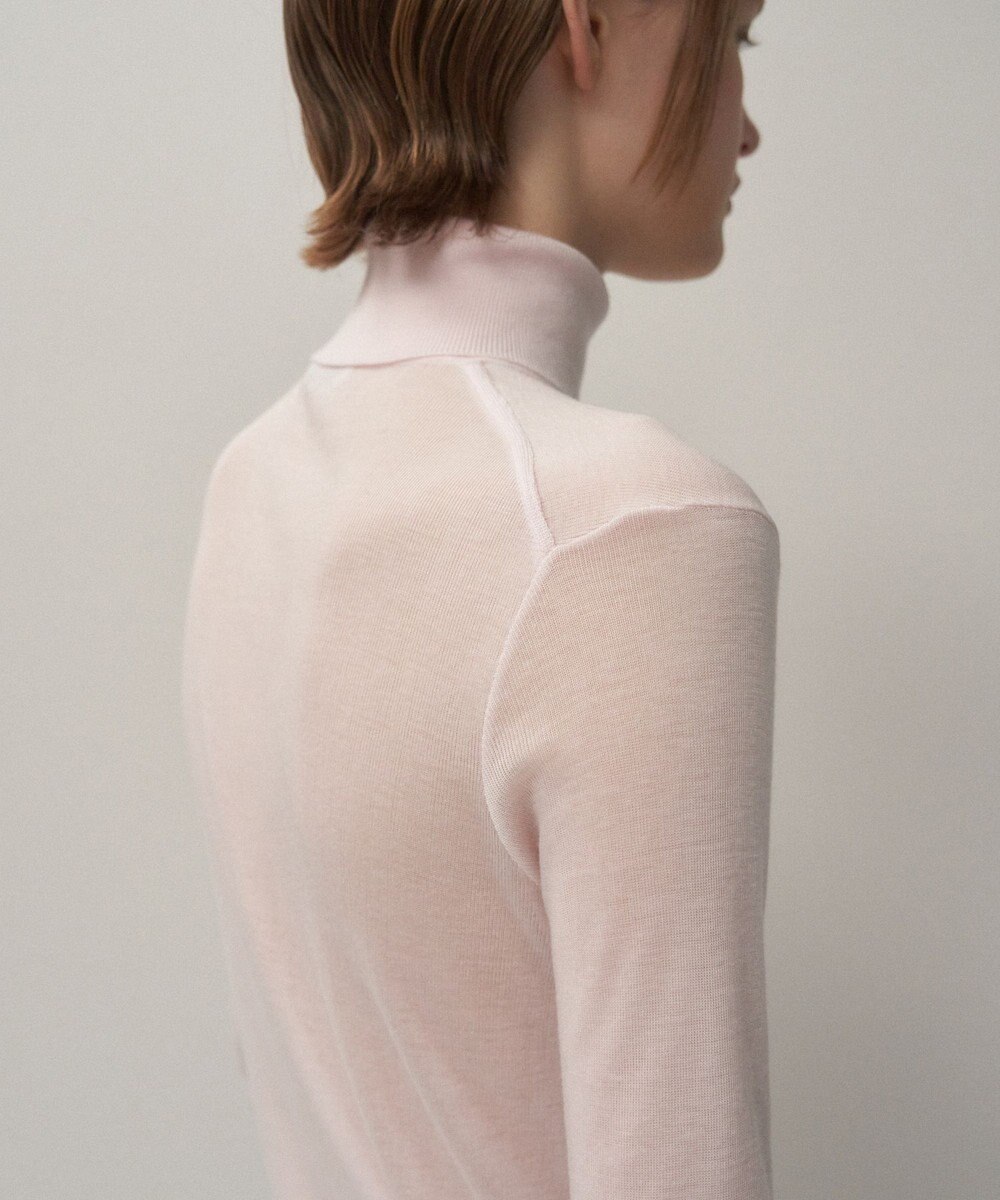 ATON TENCEL SILK CIRCULER RIB | タートルネックセーター 
