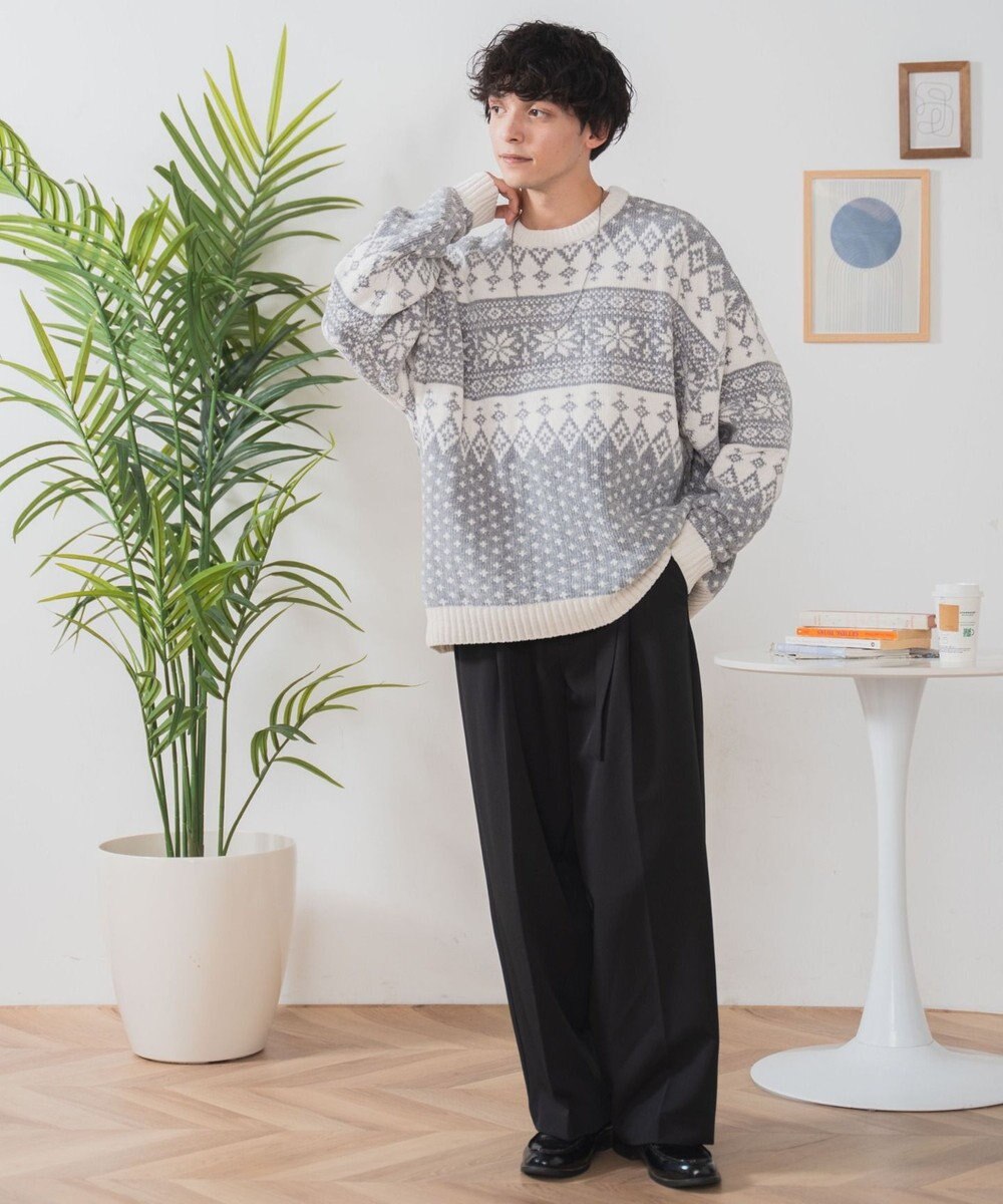 WEGO ベロアモール総柄プルオーバー 