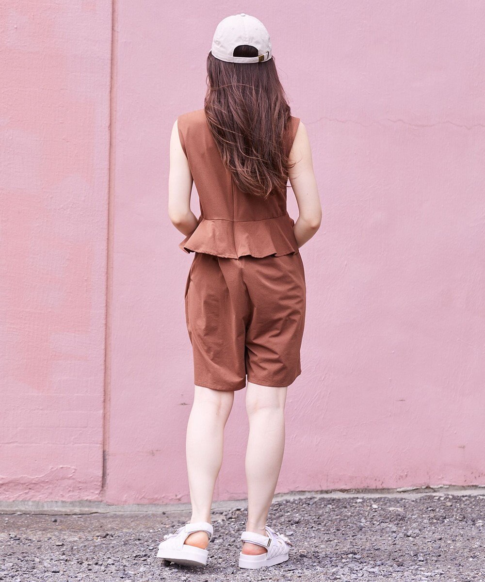 Feroux 【接触冷感・UVカット・吸水速乾】ラッシュガードペプラム オールインワン 