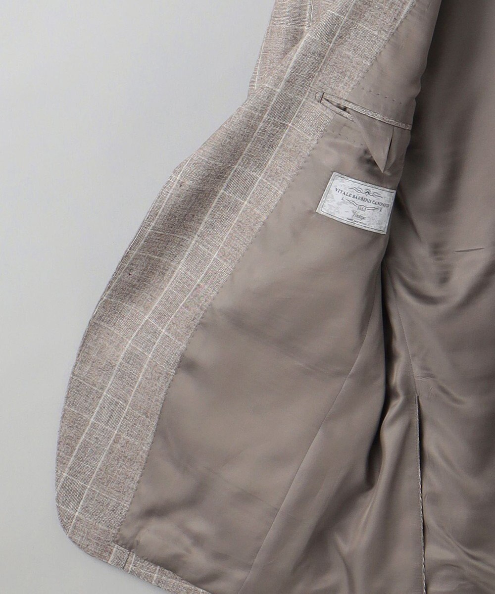 GOTAIRIKU 【CANONICO/カノニコ】サキソニーウールコットンブレンド ジャケット_ブラウンチェック 