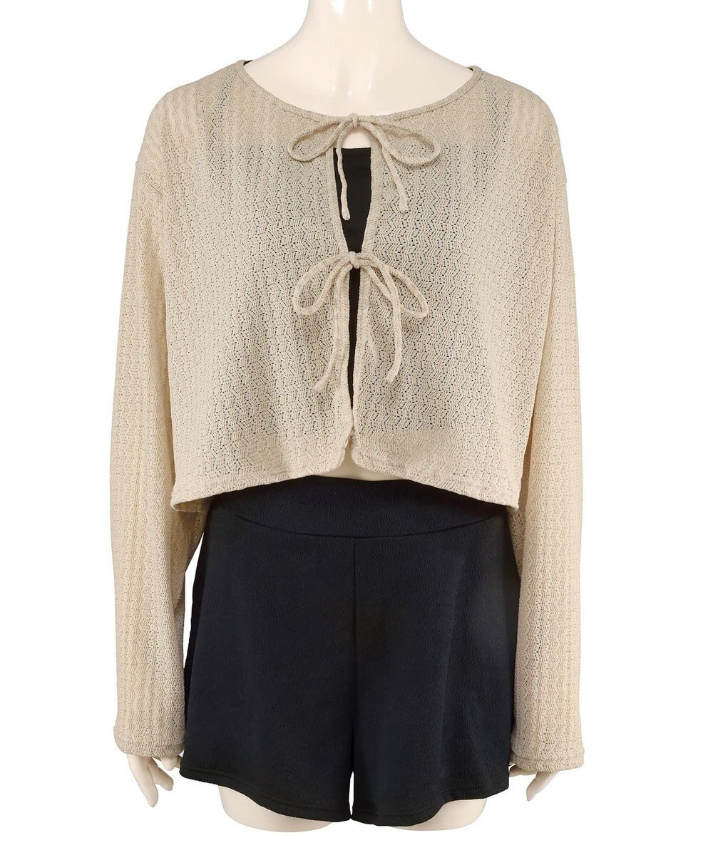 San-ai Resort（三愛水着楽園） 【WEB限定】ニットレーストップス付き4点セット水着 