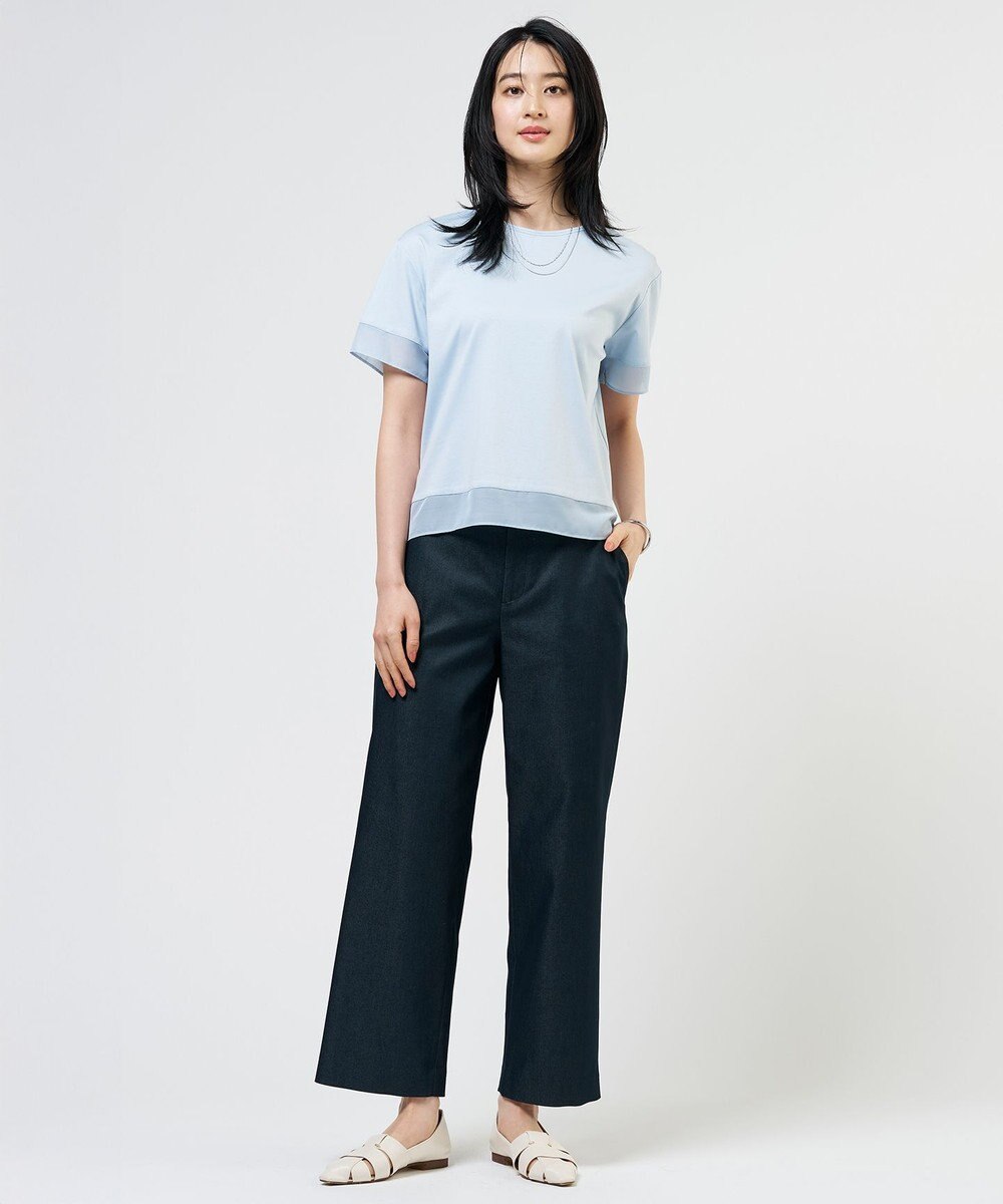 J.PRESS LADIES S 【シーンレスに活躍】コットンスムース シアーデザイン カットソー 