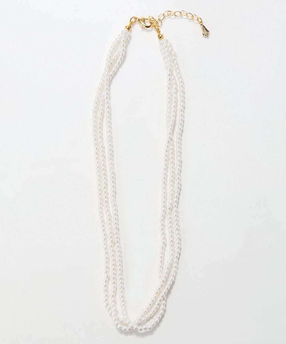 Phoebe 3連ビーズパールネックレス 