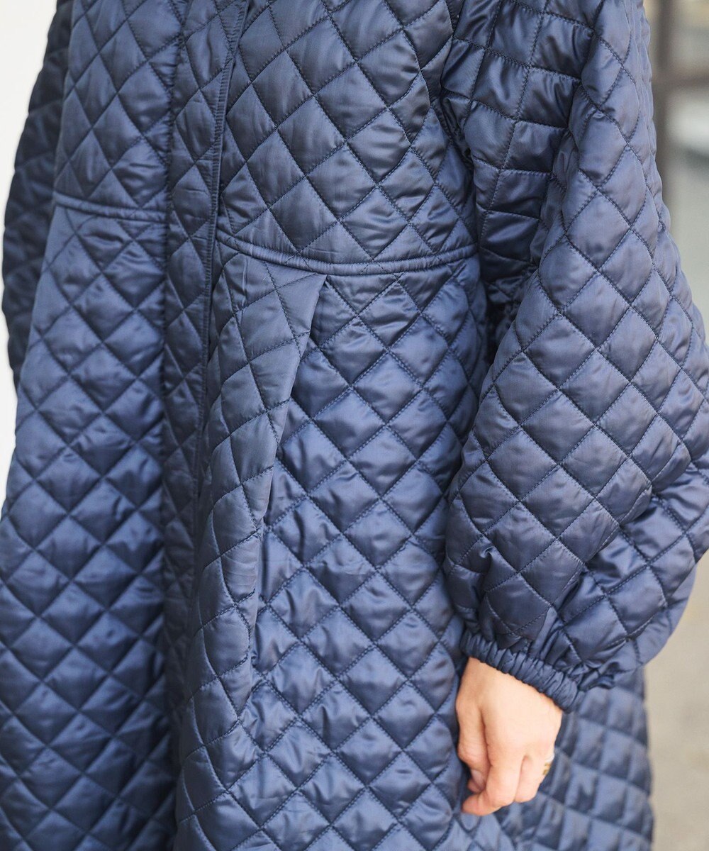 #Newans 【セレモニーにも】〈亀恭子さんコラボ〉キルティングロングコート 