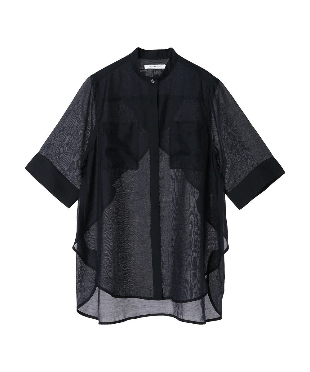 AMERICAN HOLIC シアーバックフレアＷポケットシャツチュニック 