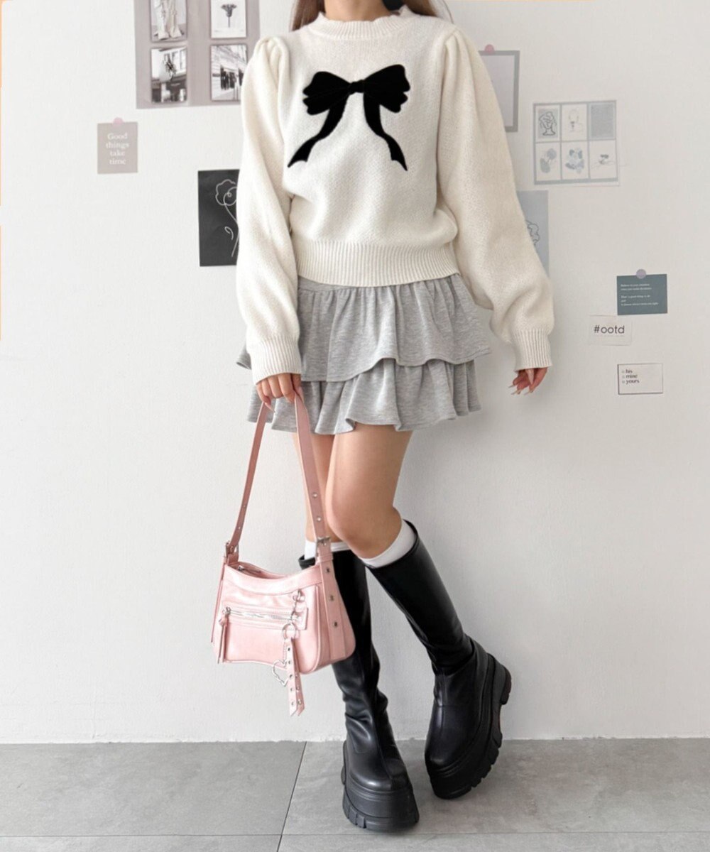 WEGO チャーム付きハトメベルトバッグ 