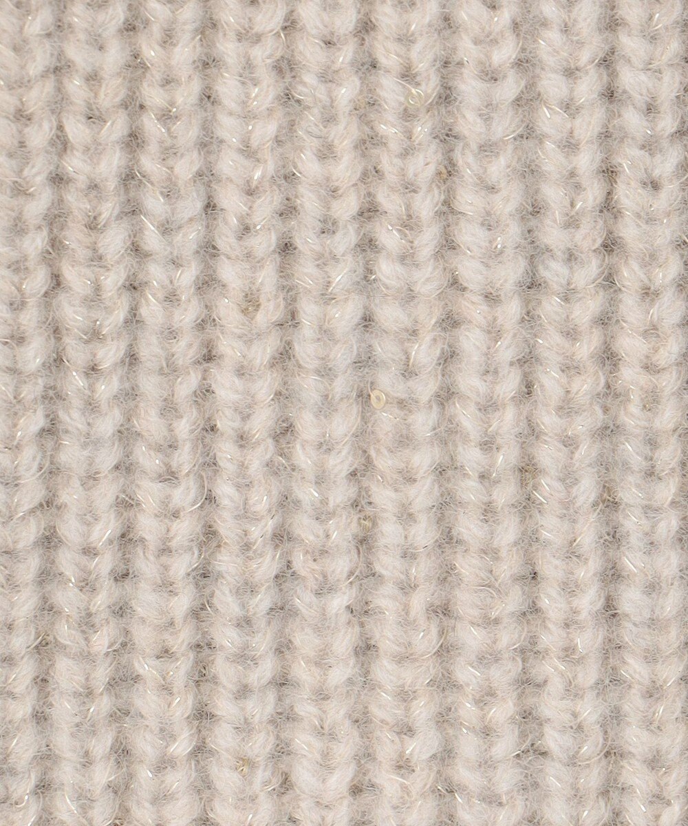 自由区 【洗える】ウールカシミヤブレンドラメスパンコールニット カーディガン 